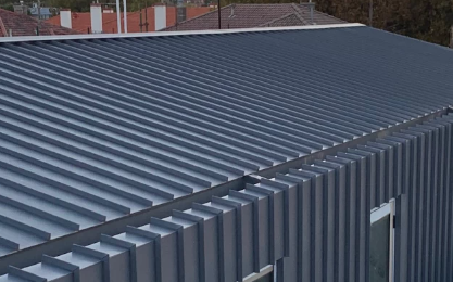 Nail Strip Roof Sheets 350mm pan with 38mm rib in Night Sky