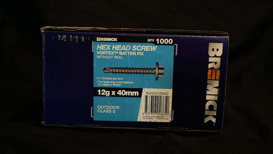 HEX HEAD SCREW BATTEN FIX 12G X 40MM