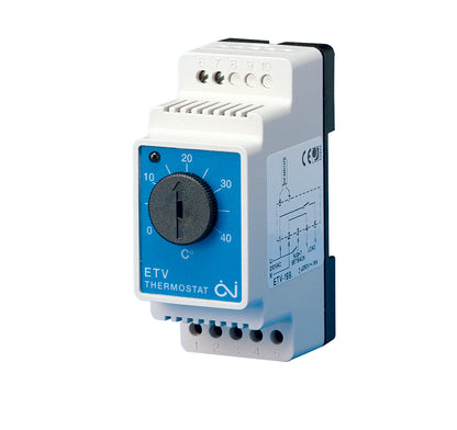 DIN rail manual thermostat