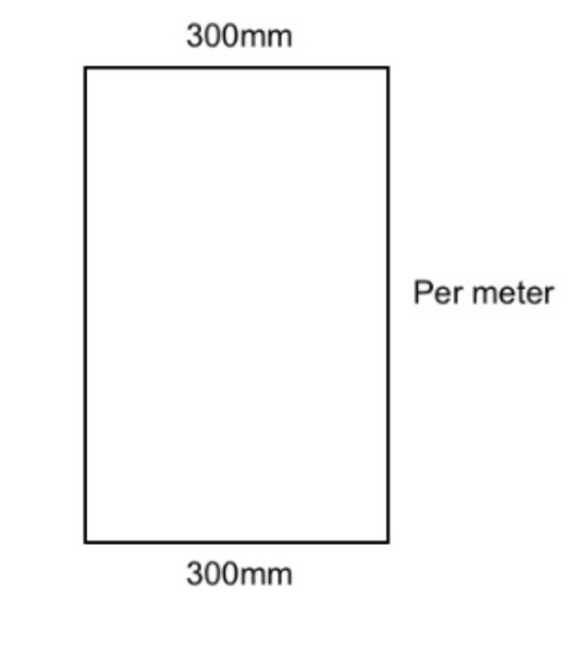 Flat Sheet 300mm Wide – COPPER