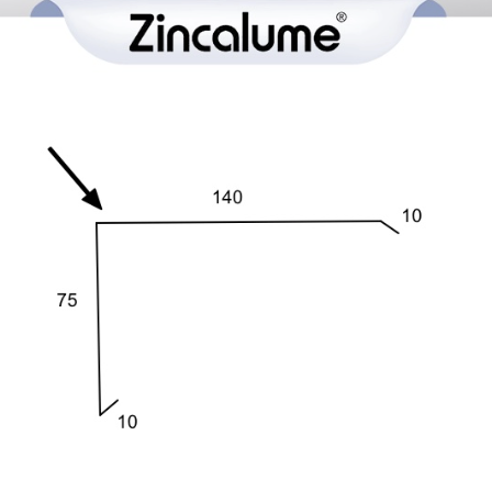 Barge Capping Roof Flashing – ZINCALUME®