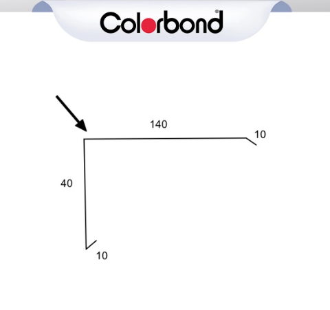 Barge Capping Corrugated 40mm – COLORBOND®