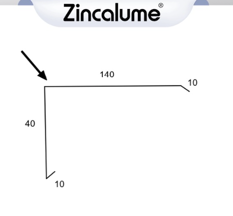 Barge Capping Corrugated 40mm – ZINCALUME®