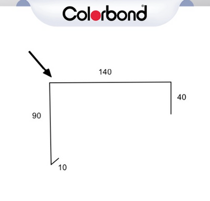 Barge Capping Klip Lok 90mm – COLORBOND®