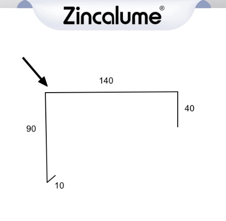 Barge Capping Flashing Klip Lok 90mm – ZINCALUME®