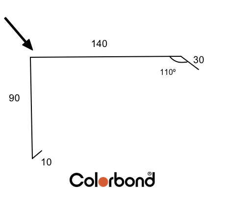 Barge Capping Trimdek 90mm – COLORBOND®