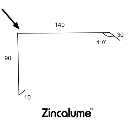 Barge Capping Trimdek 90mm – ZINCALUME®