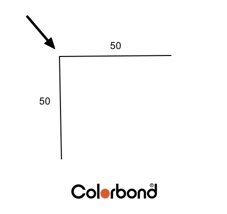 Right Angle Flashing 50 x 50 – COLORBOND®