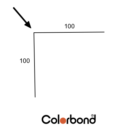 Right Angle Flashing 100 x 100 – COLORBOND®