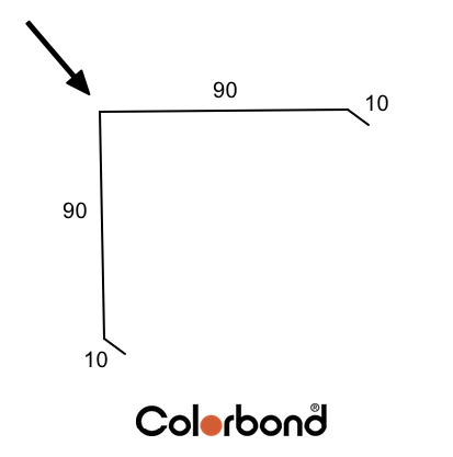 Corner Capping Flashing – 90 x 90 – COLORBOND®