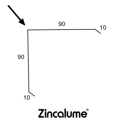 Corner Capping Flashing – 90 x 90 – ZINCALUME®