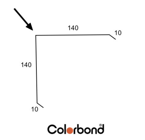 Corner Capping – 140 X 140 – COLORBOND®