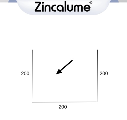 Box Gutter 200 x 200 x 200 – ZINCALUME®