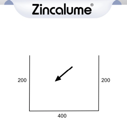 Box Gutter – 200 x 400 x 200 – ZINCALUME®