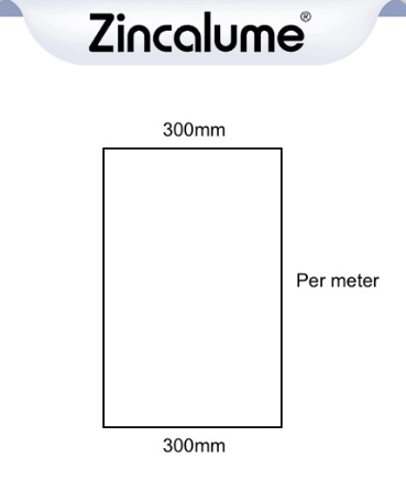 Flat Sheet 300mm Wide – ZINCALUME®