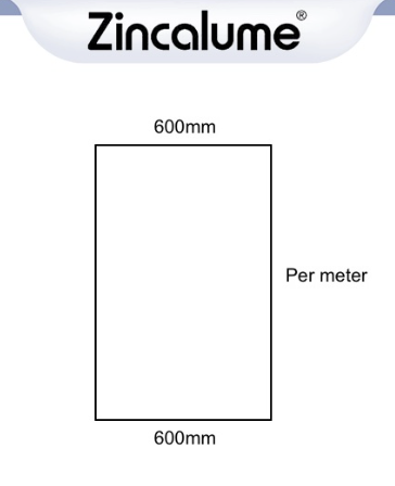 Flat Sheet 600mm Wide ZINCALUME®