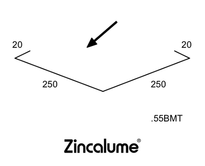 Valley Gutter 250mm ZINCALUME®