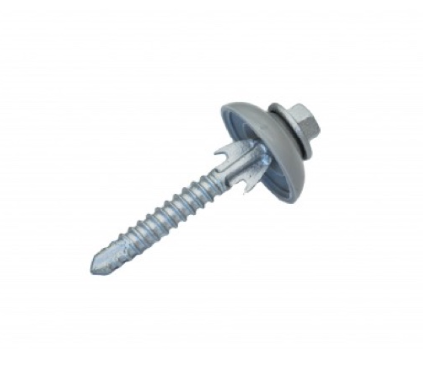 Clearfix Self Cutting Polycarbonate Roofing Screw & Dome Seal 14 x 50