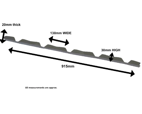 Foam Infill End Closure Strip Trimdek TOP Profile