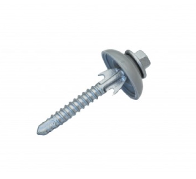 Clearfix Self Cutting Polycarbonate Roofing Screw & Dome Seal 14 x 50